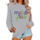 thumbnail image 1 of Mujeres de Manga Larga Tops Navidad Informal Impreso Cuello Tripulado Sudadera Invierno Acogedor, Mujeres de Manga Larga Navidad Tops, 1 of 6