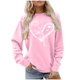 thumbnail image 2 of RKSTN Valentine's Day Sweatshirts for Women Oversized Crewneck Valentines Heart Graphic Print Sweatshirt Womens Casual Plus Size Round Neck Loose Comfy Sweatshirt Fall Spring Clothes Valentine Gift, 2 of 6
