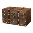 thumbnail image 2 of Baúl de madera para guardar joyas, organizador de regalos, rectangular, con tapa S, 2 of 8