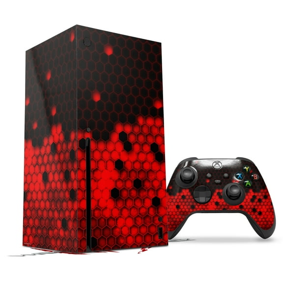 WraptorSkinz Skin Wrap compatible with the 2020 XBOX Series X Console and Controller HEX Red (XBOX NOT INCLUDED)