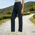 thumbnail image 6 of Xaqiouau Women's Straight Leg Cargo Pants High Rise Utility Trousers with Multi Pockets Casual Work Pants, 6 of 8