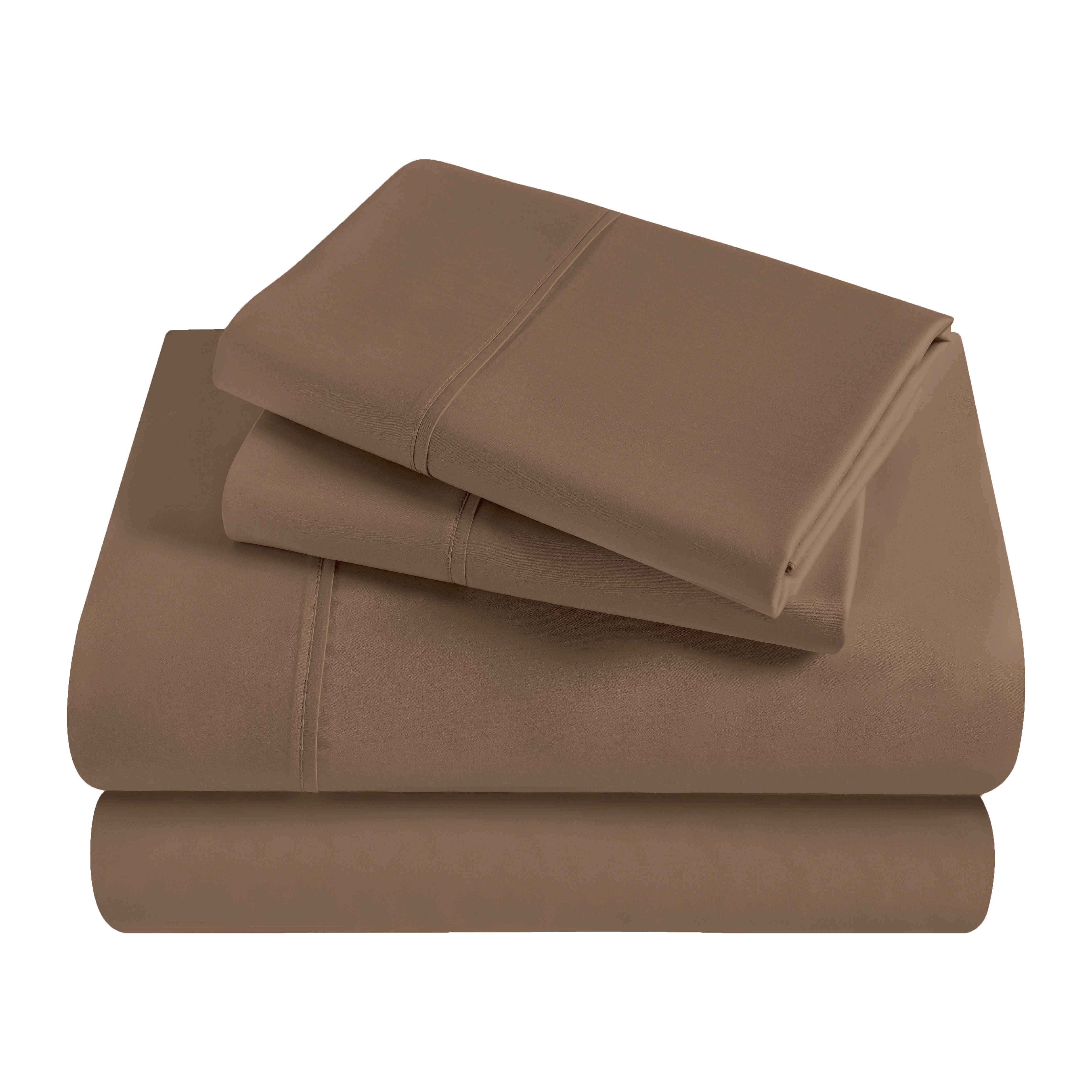 Superior Egyptian Cotton 300 Thread Count Deep Pocket Sheet Set, King, Taupe