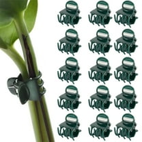 Harlier 100PCS Plant Clips, Orchid Clips, Plant Orchid Support Clips, Flower and Vine Clips for Supporting Stems Vines Grow Upright, Dark Green