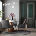 thumbnail image 2 of TOV Furniture Beatrix Pleated Dark Grey Velvet Side Chair with Gold Legs, 2 of 4