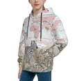 thumbnail image 2 of Balery World Map With Safari Animals Pattern Boys Hoodie, Youth Pullover Hooded Sweatshirt, Kangaroo Pocket Hoodie for Kids Girls -X-Large, 2 of 6
