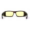thumbnail image 4 of Classic Sport Biker Wrap Yellow Driving Lens Mens Sunglasses Tortoise, 4 of 4