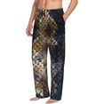 thumbnail image 2 of Disketp Watercolor Snake Skin Men'S Pajama Pants - Ultra Soft Fleece Sleep And Lounge Pants (Size: S-Xxl), 2 of 9