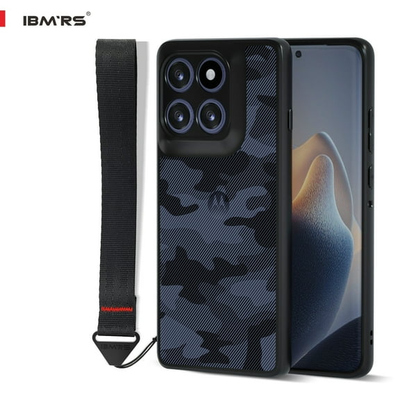 (with Wrist Strap)for Motorola Moto Edge 60 Fusion Case [Camo Military][Shockproof] - IBMRS Slim Matte Cover, Anti-Scratch & Anti-Fingerprint