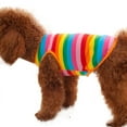 thumbnail image 2 of Dog Clothes Pet Clothes Dog Sweaters Pet Sweaters Shirt Apparel Rainbow Pet Cat Summer Clothes Clothing Stripe Dog Puppy Washable And Adjustable Ctue Comfy Petwear, 2 of 4