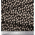thumbnail image 2 of Soimoi Black Cotton Duck Fabric Hedgehog & Bottle Artistic Print Fabric by the Yard 42 Inch Wide, 2 of 3