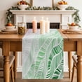 thumbnail image 2 of Table Runner 108 Inches Long for Kitchen Dining, Ombre Green Pink Dresser Scarf Farmhouse, Dining Table Decorations for Wedding/Parties, Summer Coastal Ocean Sea Beach Wave 13 x 108 In, 2 of 8