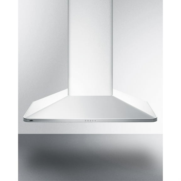 36" wide European style convertible wall-mount range hood in stainless steel