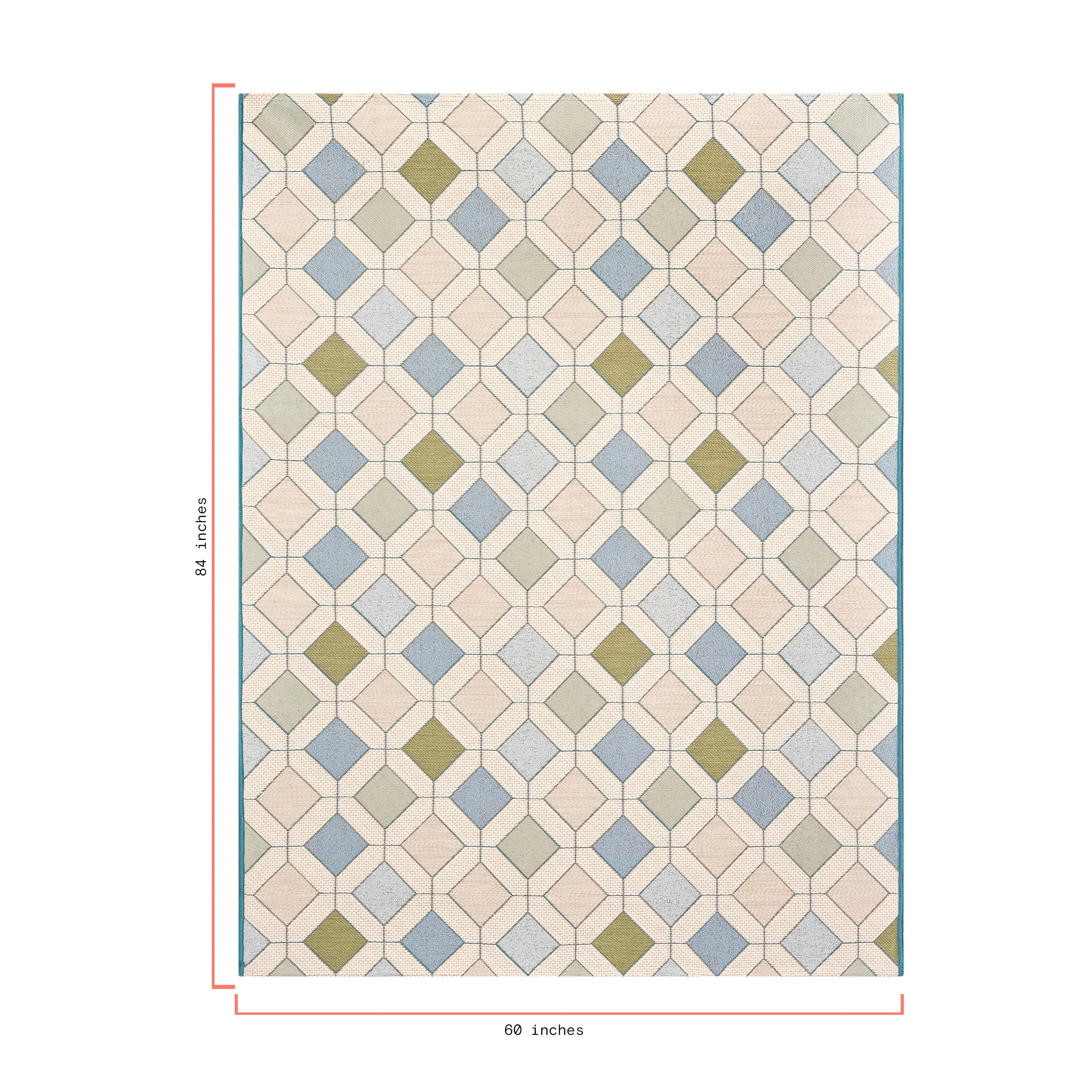 Beautiful 5' x 7' Tiles Outdoor Rug by Drew Barrymore
