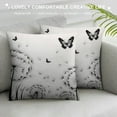 thumbnail image 3 of Nawypu  Pillow Covers Set of Dandelion Butterfly Black Throw Pillow Covers  Decorative Pillow Covers for Couch Bed Chair Outdoor, 3 of 5