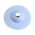 thumbnail image 1 of 1pc Push-type Silicone Floor Drain, Silicone Universal Sink Stopper, Prevent Clogging, Bathroom Drain Hair Catcher, Press Water Trap Cover For Tub, Kitchen, Laundry, Gray, 1 of 4
