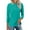 Green, variant on Stand Collar 3/4 Sleeve Button Down Shirt for Women Lightweight Breathable Tunic Top for Office Casual and Outdoor Activities L Size Mint Green