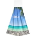 thumbnail image 2 of SKYSONIC Hanging Kitchen Towel 12 x 17 Inch Blue Sea Towel Set 2 Pieces of Dry Towels for Kitchen, Bathroom, Laundry Room Table, 2 of 7