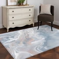 thumbnail image 3 of Light Blue Marble Area Rugs 3'x5', Washable Small Throw Rugs for Living Room Bedroom, Modern Abstract Ombre Minimalism Art Indoor Outdoor Rug Non-Slip Low Pile Carpet Runner Reversible Floor Mats, 3 of 8