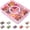 Pink, variant on Snackle Box Container with Lid Travel Charcuterie Box with Handle Organizer for Candy, Fruit, Nuts, Veggies, Snacks, Beach Essentials, Portable Lunch Box