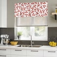 thumbnail image 4 of Red Lobster Curtain Valances for Windows, Kitchen Valance Window Treatments Panel 2 Pack, Summer Ocean Animal Minimalist Art Rod Pocket Short Curtains for Bathroom Bedroom 60 x 18 Inch, 4 of 8
