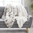 thumbnail image 2 of Weighted Blanket, THROW, White Fleece Blankets,Faux Fur Throw Blankets, Household Supplies & Décor Bedding Blankets & Pillows THROW, 2 of 8