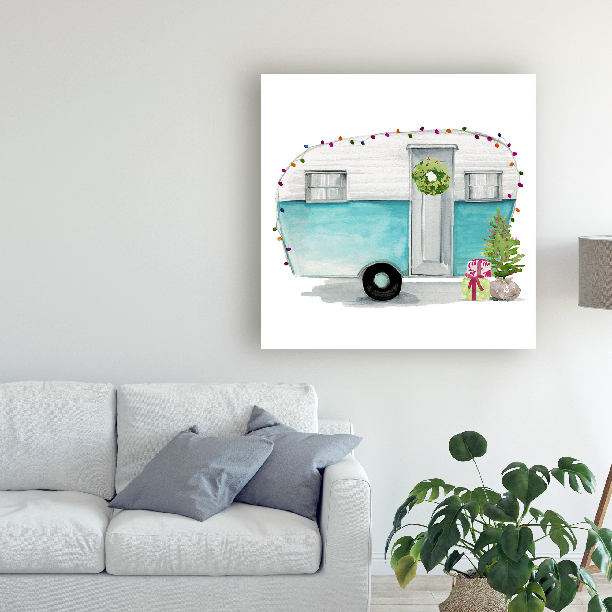 Trademark Fine Art 'Christmas Cars II' Canvas Art by Jennifer Paxton Parker