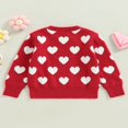 thumbnail image 4 of Tenue de la Saint-Valentin pour Bébé Fille Automne Hiver Pull Tricoté Imprimé Cœur, 4 of 8