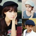 thumbnail image 4 of harmtty Unisex Fashion Duck Mesh Sun Flat Cap Golf Beret Newsboy Cabbie Baseball Hat,Grey, 4 of 8