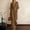 Brown, variant on Women Jumpsuits for Elegant V Neck Long Sleeve Casual for Work Wide Leg Pants with Pockets Belt, Wedding Guest Wide Leg Sleeves Jumpsuits(Brown,XXL)