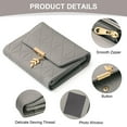 thumbnail image 3 of KALUNMA Bifold Wallet Women Leather RFID Blocking Card Holder Compact Wallet Zipper Coin Pocket with ID Window, 3 of 9