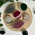 thumbnail image 5 of Set of 10 Burgundy and Gold Christmas Tree Ornaments, Elegant Shatterproof Holiday Decoration Baubles for Home, 5 of 7