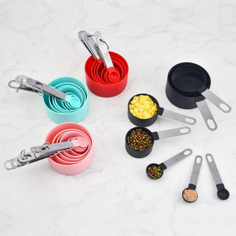 8pcs Stainless Steel Measuring Cups Spoons Kitchen Baking Cooking Tools Set  