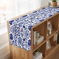 thumbnail image 6 of Blue Spring Floral 90 Inch Table Runner, Summer Farmhouse Flowers Botanical Farmhouse Dresser Scarf Cotton & Linen Tablerunner for Dining/Kitchen Island/Holiday Party Décor 13" x 90", 6 of 9