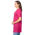 thumbnail image 3 of Woman Within Plus Size Perfect Short-Sleeve Shirred V-Neck Tunic, 3 of 6
