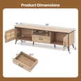 thumbnail image 3 of Costway Boho TV Stand for 65 Inch TVs Modern Entertainment Center with Drawer 2 Storage, 3 of 10