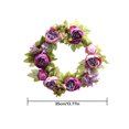 thumbnail image 2 of Guirnalda de flores de peonía artificial, guirnalda de flores de simulación, puerta, decoración floral falsa, decoración del hogar, púrpura Eigraketly HA7401-03B, 2 of 6