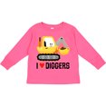 thumbnail image 3 of Inktastic Construction Truck I Love Diggers Boys or Girls Long Sleeve Toddler T-Shirt, 3 of 5