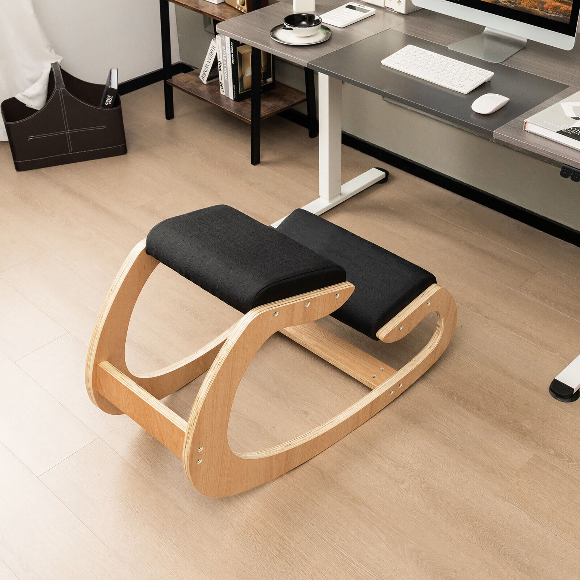 Wooden Back Relief Chair Kneeling Office Chair Predawn