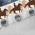 thumbnail image 4 of Homewish Rustic Cowgirl Cowboy Curtains Pack of 2 (42x84 Each), Vintage Blue Western Aztec Curtains Blackout, Farmhouse Horse Shoes Bedroom Curtains, Black Out Curtains Bedroom Decor, 4 of 6
