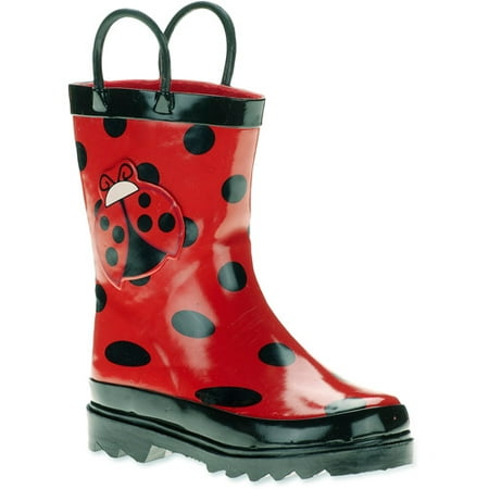 Girls' Firehose Lady Bug Rain Boots - Walmart.com