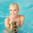 thumbnail image 4 of Sunflower Tumbler Cup - Sunflower Gifts for Women - Floral Flower Tumblers with Lid and Straw - 20 Oz Stainless Steel Insulated Water Bottle, 4 of 6