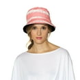 thumbnail image 2 of Empire Cove Tie Dye Stripes Bucket Hat Reversible Fisherman Cap Women Men Salmon, 2 of 5
