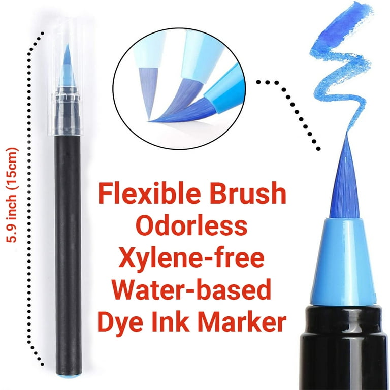 Présentation feutres nylon brush pens Colorya. coloriage pour