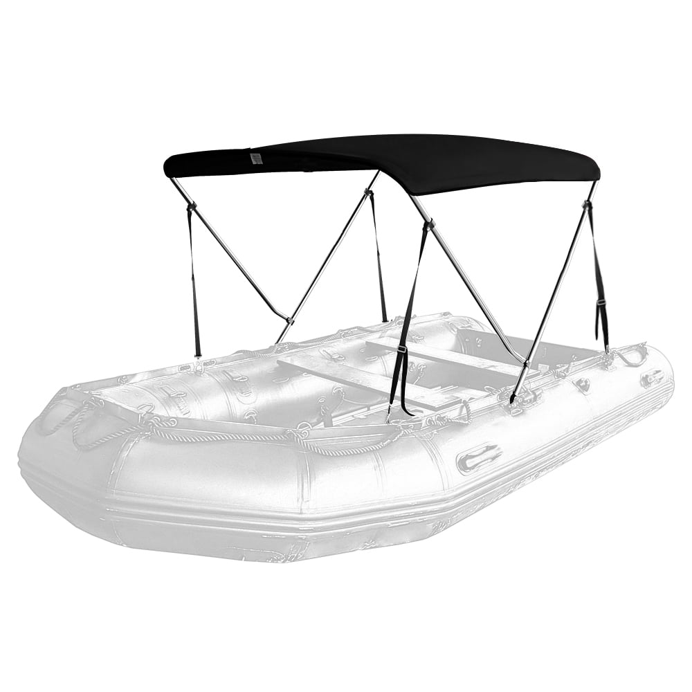 Seamander Bimini Top for Inflatable Boat,Rib Boat Cover with Mounting Hardware,Black