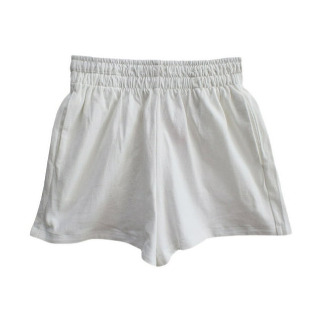 Qarigey Pantalones cortos de mujer Color sólido Reemplazo Adelgazante Casual Elegante Cintura alta Verano Chicas Señoras Pantalones Prendas para la parte inferior del cuerpo Blanco METRO