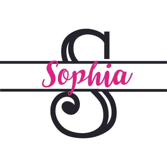 Personalized Name Initial Letter Customized Wall Decal - Custom Vinyl Wall Art - Personalized Name - Baby Girls Boys Kids Bedroom Wall Decal Room Decor Wall Stickers Decoration Size (12x20 inch)