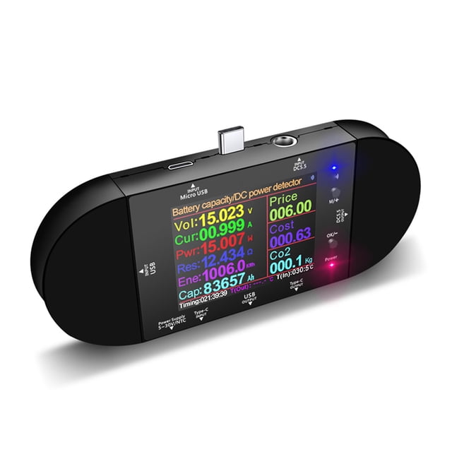 Pantalla de 2,4 pulgadas, voltímetro, amperímetro digital, CC 5,5, probador de voltaje, detector de voltaje FLhrweasw El nuevo