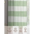 thumbnail image 6 of Sage Linen Stripes Sheer Curtains for Living Room Bedroom, Vintage Country Light Filtering Sheer Curtains, Rod Pocket Voile Window Drapes, 2 Panels Set 52"x 54", 6 of 7