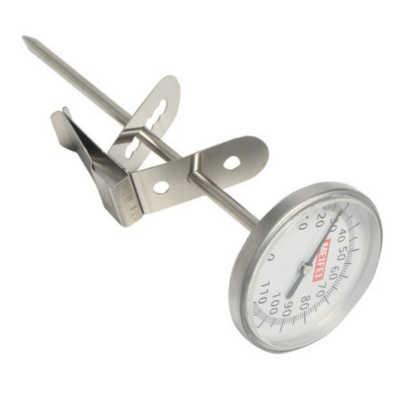 Coffee Thermometer Quick-display Analog Dial Thermometer -10~100℃ Temperature Gauge Dial SS Probe Instant Read Thermometer for Milk Coffee Chocolate Beverage and Drink
