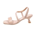 thumbnail image 2 of DIVVce Patent Leather Multi Strap Slingback Heels For Women Open Toe Comfortable Evening Footwear, 2 of 7